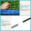 PATIKIL 4x3ft Portable Soccer Goal, Foldable Soccer Net with Carry Bag for Training Folding Indoor Outdoor Goal for Backyard Youth Soccer Practice, Blue view 4