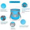 HMTRADE Collapsible Bucket,5 Gallon Portable Folding Water Portable Collapsible Wash Basin,Water Container Fishing Bucket for Travelling Camping Hiking Fishing Gardening (Blackish Green, 20L) view 2