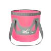 HMTRADE Collapsible Bucket,5 Gallon Portable Folding Water Portable Collapsible Wash Basin,Water Container Fishing Bucket for Travelling Camping Hiking Fishing Gardening (Pink, 12L) view 1