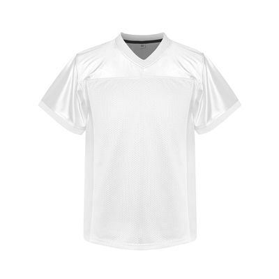 MESOSPERO Youth Football Jersey American Football Jersey Sports T-Shirt Blank Kids Football Practice Jersey(Medium,White)