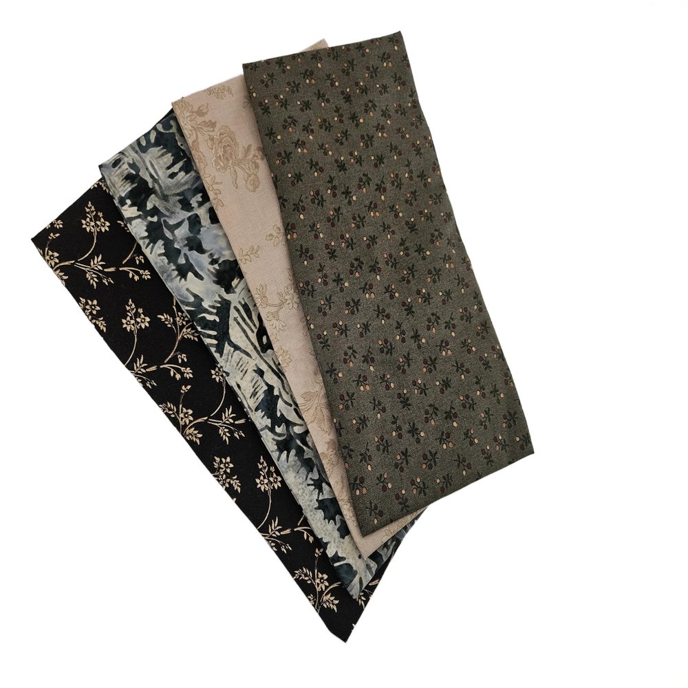 Peacegoods Eye Pillow COVER Pack of (4) Bulk Wholesale - Cotton Washable Fits most Eye Pillows - Yoga Massage Meditation Aromatherapy - beige gray flowers geometric
