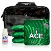 CornholeAce Legendary - Green - ACE Pro Bag Kit: 4 Bags + Break-in Kit + Carry Case - Professional Cornhole Bags Dual Sided Slick Stick view 1