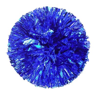1Pc Plastic Double Hole Handle Cheerleader Pom Poms Metallic Streamer Club Sport Supplies Dance Party Club Decorator Tools (Color : 28cm-Blue)