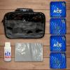 CornholeAce Legendary - Light Blue - ACE Pro Bag Kit: 4 Bags + Break-in Kit + Carry Case - Professional Cornhole Bags Dual Sided Slick Stick view 2
