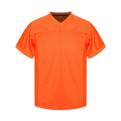 MESOSPERO Youth Football Jersey American Football Jersey Sports T-Shirt Blank Kids Football Practice Jersey (Orange, XL)