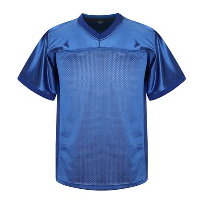 MESOSPERO Youth Football Jersey American Football Jersey Sports T-Shirt Blank Kids Football Practice Jersey(Small,Blue)