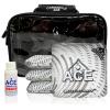 CornholeAce Legendary - White - ACE Pro Bag Kit: 4 Bags + Break-in Kit + Carry Case - Professional Cornhole Bags Dual Sided Slick Stick view 1