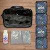 CornholeAce Legendary - Silver - ACE Pro Bag Kit: 4 Bags + Break-in Kit + Carry Case - Professional Cornhole Bags Dual Sided Slick Stick view 2
