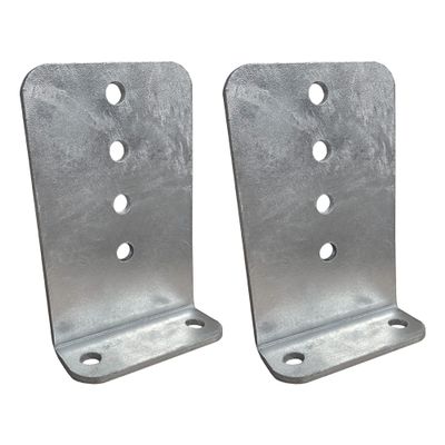 A.A 2 Pack 8" Galvanized L-Type Boat Trailer Bunk Bracket, Heavy Duty