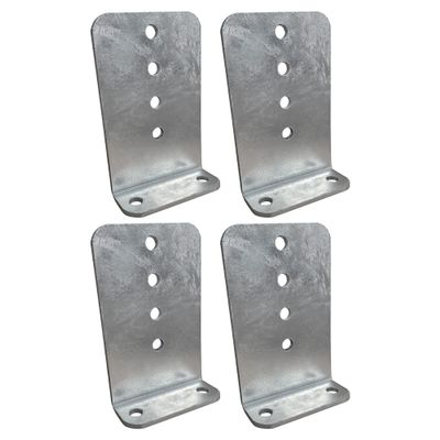A.A 4 Pack 8" Galvanized L-Type Boat Trailer Bunk Bracket, Heavy Duty