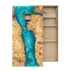 Skip's Garage Teal Epoxy Cornhole Boards - Includes (2) Boards (NO Bags) + (2) Board Hole Lights view 2