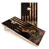 Skip's Garage American Flag Hidden Deer & Fish Cornhole Boards - Includes (2) Boards (NO Bags) + (1) Case & (2) Hole Lights view 1