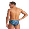 ARENA Men's Swim Brief Puzzled Team Print MaxLife Athletic Swimwear Professional Training Swimsuit Sports Bathing Suit, Navy/Soft Green Multi, US Size 24 view 2