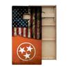 Skip's Garage Orange TN & USA Split Flag Cornhole Boards - Includes (2) Boards (NO Bags) + (2) Board Hole Lights view 2