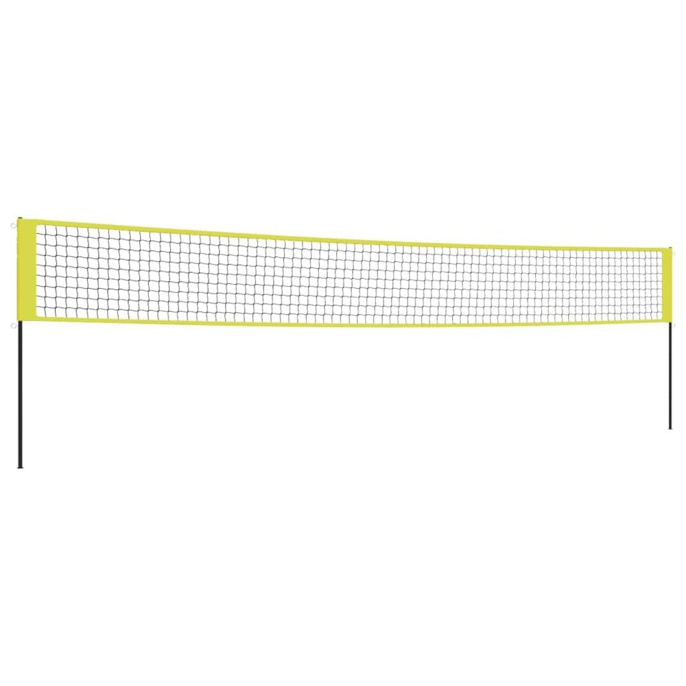 vidaXL Multi-Game Volleyball Net Set | Complete Pack with Volleyball, Pump and Carrying Bag | Durable PE Fabric and Steel Structure | Designed for Outdoor Sports