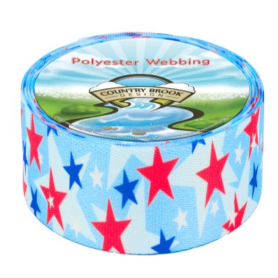 Country Brook Design - American Celebration Polyester Webbing (1 Inch, 50 Yards)