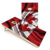Skip's Garage Wavy Canadian Flag Cornhole Boards - Includes (2) Boards (NO Bags) + (1) Case & (2) Hole Lights view 1