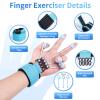 Silicone Finger Exerciser, Elastic Finger Strength Trainer Promote Hand Circulation for Baseball for Rock Climbing for Adult (Blue) view 3