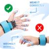 Silicone Finger Exerciser, Elastic Finger Strength Trainer Promote Hand Circulation for Baseball for Rock Climbing for Adult (Blue) view 4
