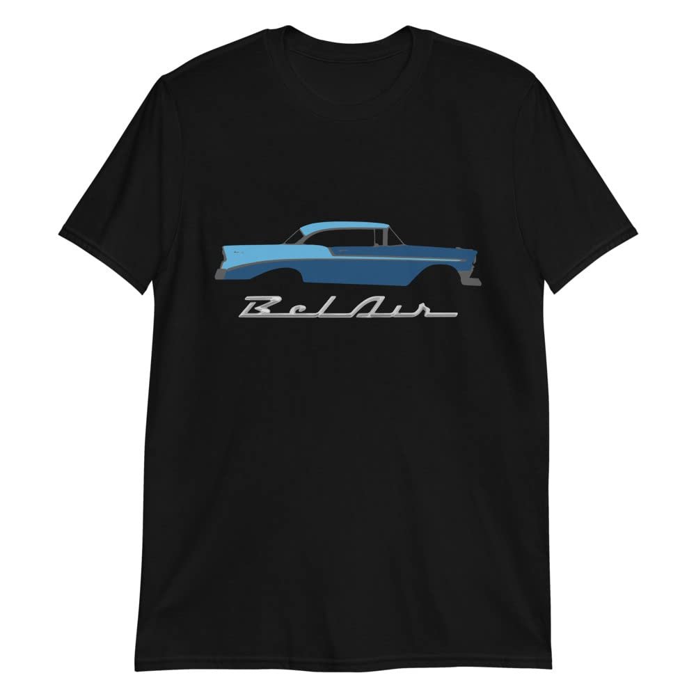 JG Infinite 1956 Chevy Bel Air Harbor Blue Antique Car Collector Cars 56 Belair T-Shirt