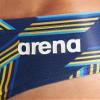 ARENA Men's Swim Brief Puzzled Team Print MaxLife Athletic Swimwear Professional Training Swimsuit Sports Bathing Suit, Navy/Yellow Star Multi, US Size 22 view 4