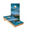 Skip's Garage Mountain Range Cornhole Boards - Includes (2) Boards (NO Bags) + (2) Board Edge Lights view 1