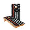 Skip's Garage Thin Red Line Cornhole Boards - Includes (2) Boards (NO Bags) + (1) Carry Case, (2) Hole Lights & (2) Edge Lights view 1