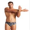 ARENA Mens Swim Brief Puzzled Team Print MaxLife Athletic Swimwear Professional Training Swimsuit Sports Bathing Suit, Black/Black Multi, US Size 42 view 1