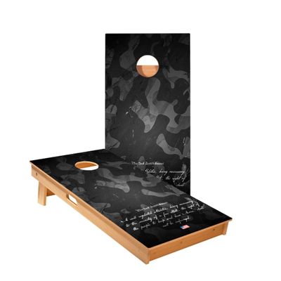 Skip's Garage Second Amendment Cornhole Boards - Includes (2) Boards (NO Bags) + (1) Case & (2) Hole Lights