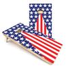 USA Stars and Stripes Triangle Cornhole Boards - Includes (2) Boards (NO Bags) + (1) Black Carrying Case view 1