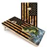 Skip's Garage Colorful Deer & Fish USA Cornhole Boards - Includes (2) Boards (NO Bags) + (1) Black Carrying Case view 1