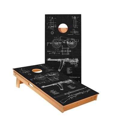 Skip's Garage Arms Drawings Cornhole Boards - Includes (2) Boards (NO Bags) + NO Additional Accessories