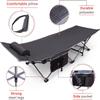VaygWay Outdoor Folding Camping Travel Cot - Grey Lightweight Comfortable Portable Heavy Duty Foldable Cot  Sleeping Travel Bed w/Pocket - Adults and Kids  Outdoor Hiking, (Grey 4 Pack) view 3
