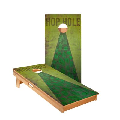 Skip's Garage Hop Hole Cornhole Boards - Includes (2) Boards (NO Bags) + (2) Board Hole Lights