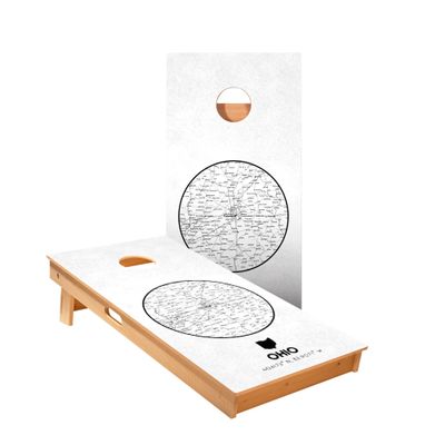 Skip's Garage Ohio State Map Cornhole Boards - Includes (2) Boards (NO Bags) + (1) Black Carrying Case