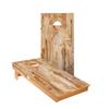 Skip's Garage Light Wood Panels Cornhole Boards - Includes (2) Boards (NO Bags) + (1) Black Carrying Case view 1