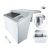 Pactrade Marine Kayak Boat White Storage Bin with 22 Fishing Baits and Lures Slots Gunwale Mounted Tackle Integrated Fillet Table Cutting Board Drink Can Knife Holders view 1