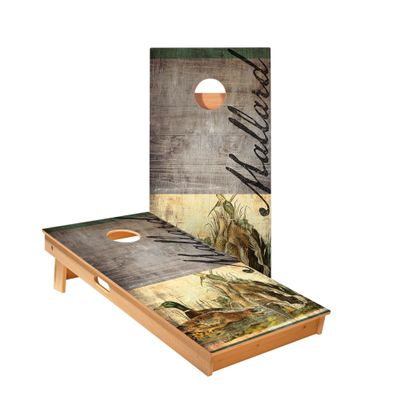 Skip's Garage Mallard Cornhole Boards - Includes (2) Boards (NO Bags) + (1) Black Carrying Case