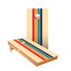 Retro Stripes Cornhole Boards - Includes (2) Boards (NO Bags) + (1) Carry Case, (2) Hole Lights & (2) Edge Lights view 1