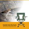 ARROWHEAD OUTDOOR 360 Degree Swivel Hunting Chair Stool Seat, Perfect for Blinds, No Sink Feet, Supports up to 450lbs, Carrying Case, Steel Frame, Fishing, High-Grade 600D Canvas, USA-Based Support view 4