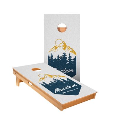 Skip's Garage Mountain Made Cornhole Boards - Includes (2) Boards (NO Bags) + (2) Board Hole Lights