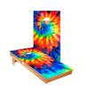 Skip's Garage Tie-Dye Color Cornhole Boards - Includes (2) Boards (NO Bags) + (2) Board Edge Lights view 1