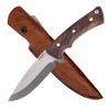 OHIY Handmade Bushcraft Knife with 4-1/2" Stainless 4116 German Steel Blade, Genuine Leather Sheath, Full Tang Walnut Handle view 1