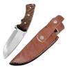 OHIY Handmade Bushcraft Knife with 4-1/2" Stainless 4116 German Steel Blade, Genuine Leather Sheath, Full Tang Walnut Handle view 3