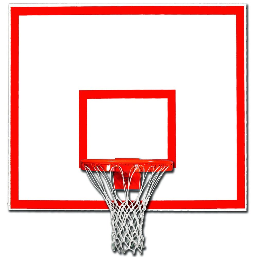Playground Marked Steel Basketball Backboard 42 x 60 Rectangular Steel Backboard with Orange Target & Border