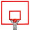 Playground Marked Steel Basketball Backboard 42 x 60 Rectangular Steel Backboard with Orange Target & Border