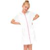 Kid's Zip Up Terrys Hooded Coverups Swim Beach Cover Up Cotton Summer Short Sleeve Bathing Suit (White, 8-9 Years) view 1