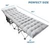 Zento Camping Cot Mattress Foam Pad for Adults  Thick Soft Ultra Comfort Sleeping Pad for Traveling Hiking Outdoor or Indoor Use  Lightweight Easy to Carry Foldable Waterproof Adult Cot Mattress view 3