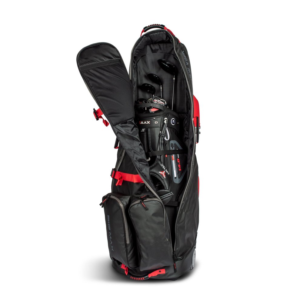Big Max Dri Lite Golf Travel Bag - XL Size, Self-Standing Waterproof Travel Case, 6 Wheel Design for Easy Mobility, Fits Up to Two Small Golf Bags, 6 Wheel Design for Easy Mobility, and Ample Storage