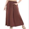 noflik Women's Boho Elastic High Waisted Flowy Long Maxi Skirts with Pockets (Chocolate, S) view 1